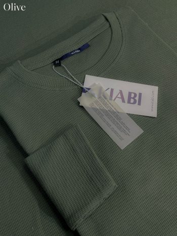 Men’s Long Sleeve T-Shirt - Premium Cotton Waffle Fabric