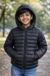 kids black padding jacket